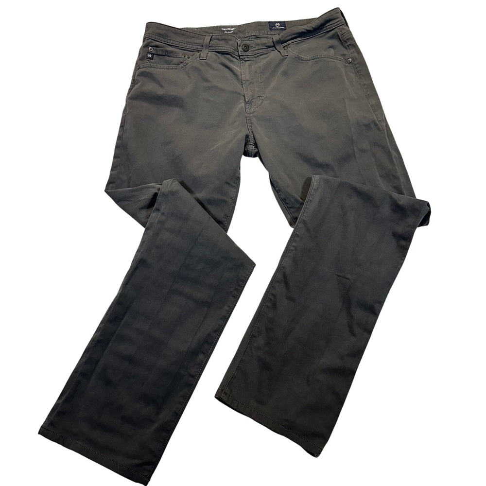 AG Adriano Goldschmied The Everett Slim Straight Pants Mens 34x34 Grey Office